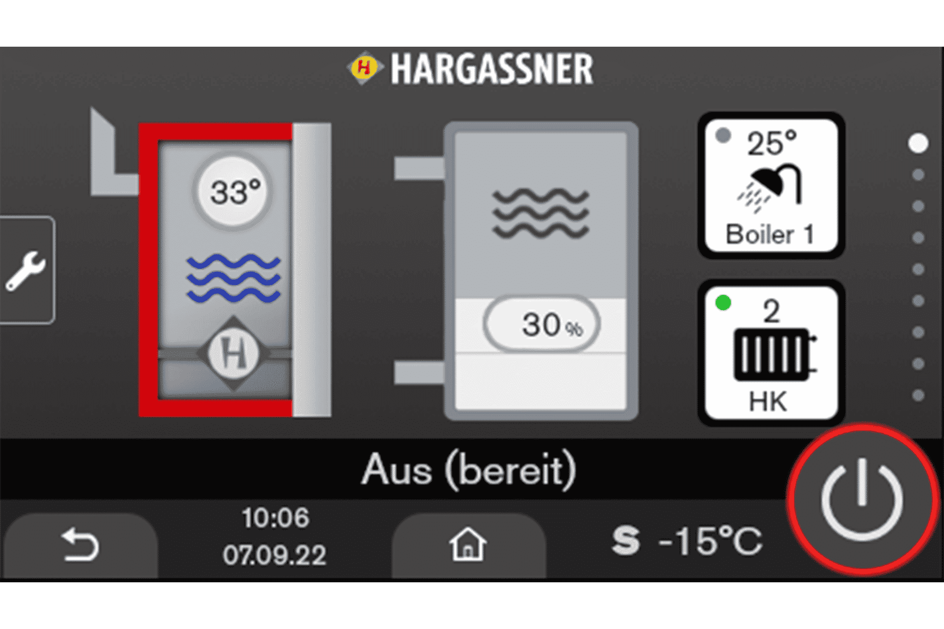 Smart Touch Display vor Inbetriebnahme | Hargassner