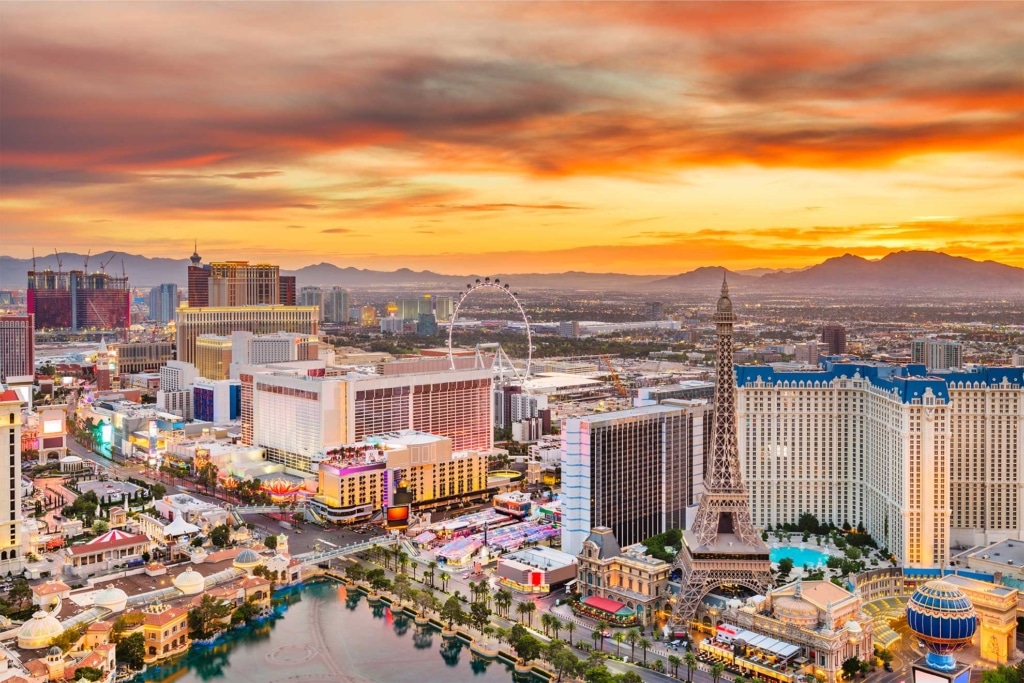 Las Vegas at sunset